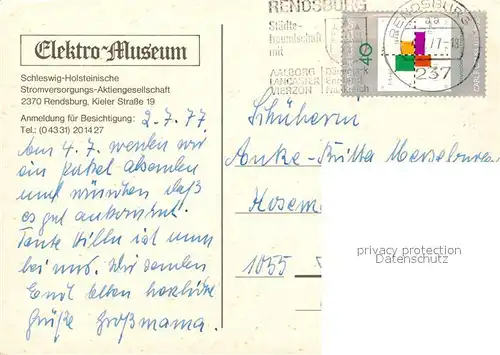 AK / Ansichtskarte Rendsburg Elektro Museum Rendsburg