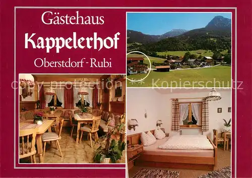 AK / Ansichtskarte Rubi_Oberstdorf Gaestehaus Kappelerhof Landschaftspanorama Allgaeuer Alpen Rubi_Oberstdorf