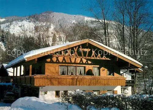 AK / Ansichtskarte Bayrischzell Ferienwohnungen Schmidt im Winter Bayrischzell