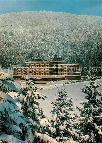 AK / Ansichtskarte Bischofsgruen Ravenna Hotel Fichtelgebirge im Winter Bischofsgruen