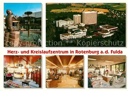 AK / Ansichtskarte Rotenburg_Fulda Herz  und Kreislaufzentrum Innenansichten Brunnen Fliegeraufnahme Rotenburg Fulda