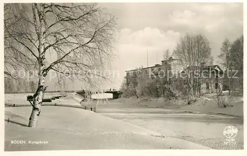 AK / Ansichtskarte Boden Kungsbron Winterlandschaft Boden