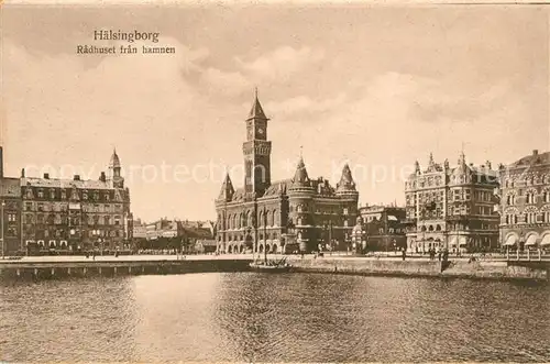 AK / Ansichtskarte Haelsingborg Rathaus Stadtansicht Haelsingborg