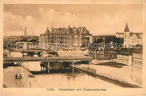 AK / Ansichtskarte Gefle Dalapalatset Emanuelskyrkan Gefle