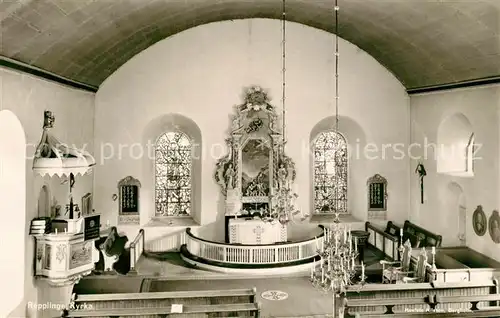 AK / Ansichtskarte Schweden Repplinge Kyrka Altarraum Schweden
