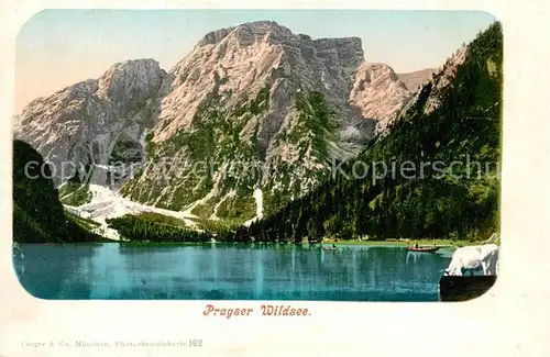 AK / Ansichtskarte Pragser_Wildsee Panorama Pragser Wildsee