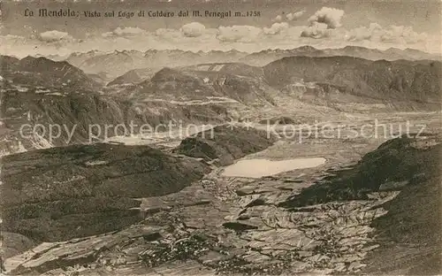 AK / Ansichtskarte La_Mendola_Bolzano Vista sul Lago di Caldoro dal Mt Penegal La_Mendola_Bolzano