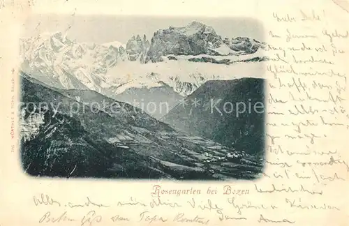 AK / Ansichtskarte Bozen_Suedtirol Rosengarten Bozen Suedtirol
