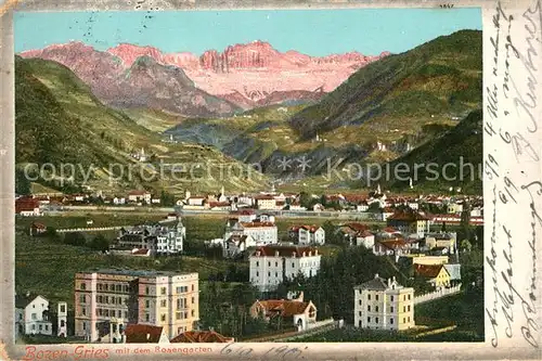 AK / Ansichtskarte Bozen_Gries mit dem Rosengarten Bozen Gries