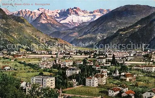 AK / Ansichtskarte Bozen_Gries mit Rosengarten Bozen Gries