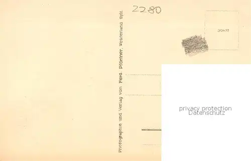 AK / Ansichtskarte Westerland_Sylt Gedenkstein auf dem Friedhof der Heimatlosen Westerland_Sylt