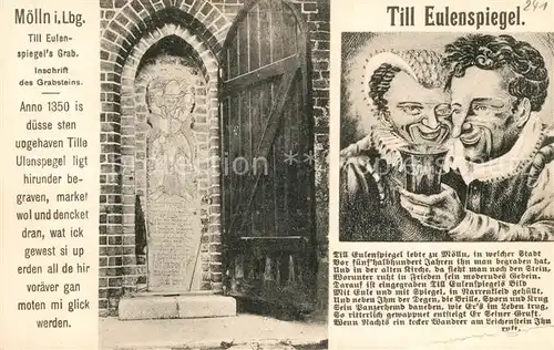 AK / Ansichtskarte Moelln_Lauenburg Grabstaette von Till Eulenspiegel Moelln_Lauenburg