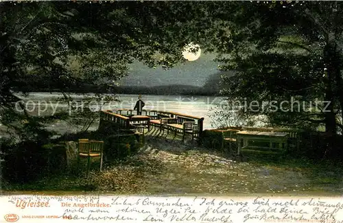 AK / Ansichtskarte Uglei_See Die Angelbruecke Uglei_See