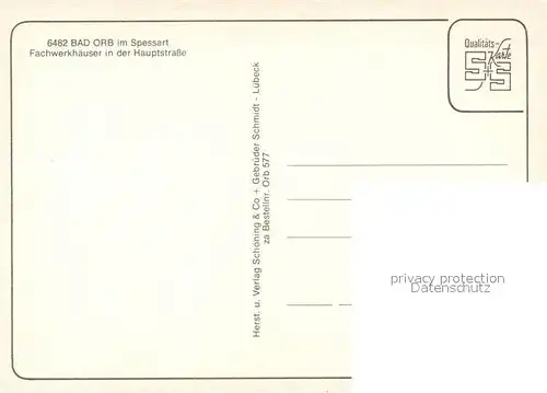 AK / Ansichtskarte Bad_Orb Fachwerkhaeuser Hauptstrasse  Bad_Orb