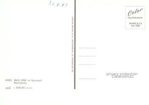 AK / Ansichtskarte Bad_Orb Marktplatz Bad_Orb