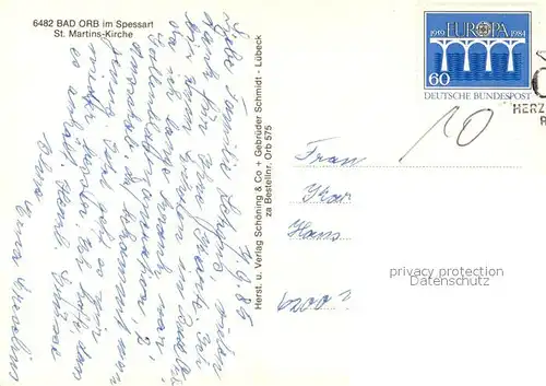 AK / Ansichtskarte Bad_Orb St. Martins Kirche  Bad_Orb