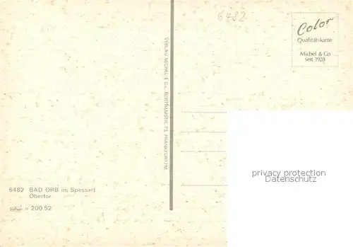 AK / Ansichtskarte Bad_Orb Obertor Bad_Orb