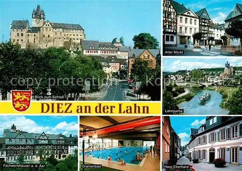 AK / Ansichtskarte Diez_Lahn Fachwerkhaeuser Haus Eberhard Oranienbad  Diez_Lahn