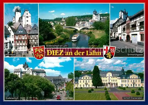 AK / Ansichtskarte Diez_Lahn Alter Markt Emmerichgasse Grafenschloss  Diez_Lahn