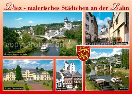 AK / Ansichtskarte Diez_Lahn Schloss Oranienstein Altstadtstrasse Grafenschloss  Diez_Lahn