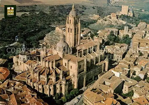 AK / Ansichtskarte Segovia Catedral Vista Aerea  Segovia