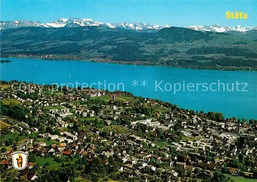 AK / Ansichtskarte Staefa Zuerichsee Fliegeraufnahme Staefa