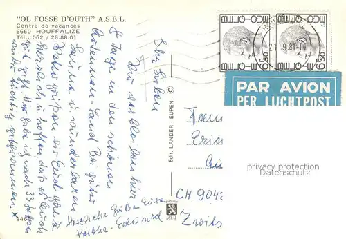 AK / Ansichtskarte Houffalize Ol Fosse D Outh Vue Aerienne Houffalize