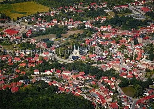 AK / Ansichtskarte Gernrode_Harz Fliegeraufnahme Stifskirche St. Cyriakus Gernrode Harz