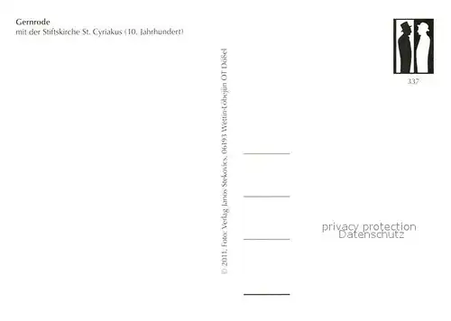 AK / Ansichtskarte Gernrode_Harz Fliegeraufnahme Stifskirche St. Cyriakus Gernrode Harz