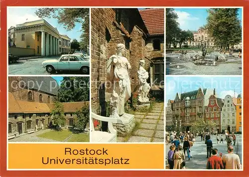 AK / Ansichtskarte Rostock_Mecklenburg Vorpommern Neue Wache Klosterinnenhof Universitaetsplatz Rostock