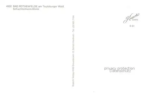 AK / Ansichtskarte Bad_Rothenfelde Schuechtermann Klinik Bad_Rothenfelde