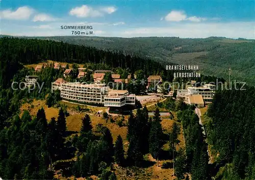 AK / Ansichtskarte Wildbad_Schwarzwald Fliegeraufnahme Drahtseilbahn Bergstation Sommerberg Wildbad_Schwarzwald