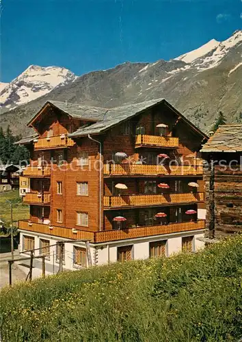 AK / Ansichtskarte Saas Fee Hotel Bergheimat Saas Fee