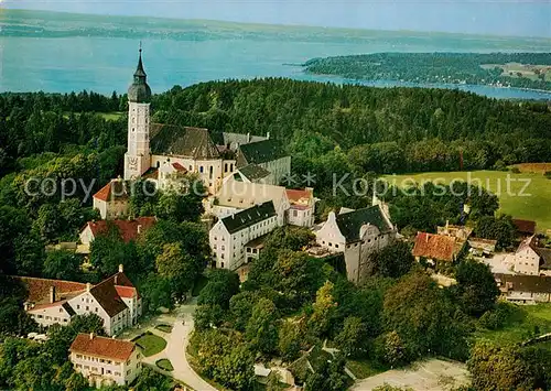 AK / Ansichtskarte Andechs Fliegeraufnahme Kloster Andechs Andechs