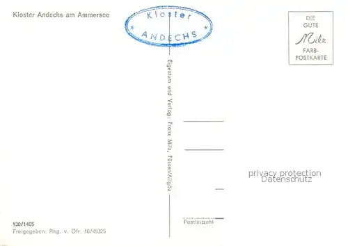 AK / Ansichtskarte Andechs Fliegeraufnahme Kloster Andechs Andechs