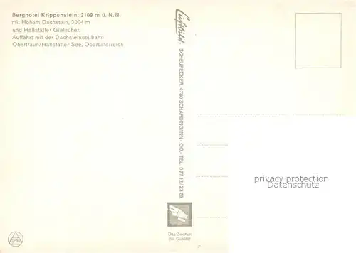 AK / Ansichtskarte Obertraun Berghotel Krippenstein Hohe Dachstein Obertraun