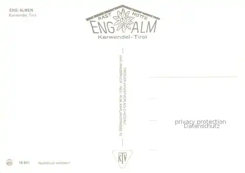 AK / Ansichtskarte Hinterriss_Tirol Rasthuette Eng Alm Hinterriss Tirol