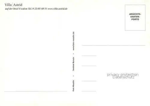 AK / Ansichtskarte Usedom Villa Astrid Usedom