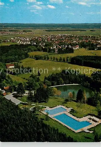 AK / Ansichtskarte Bad_Woerishofen Fliegeraufnahme Freischwimmbad Bad_Woerishofen