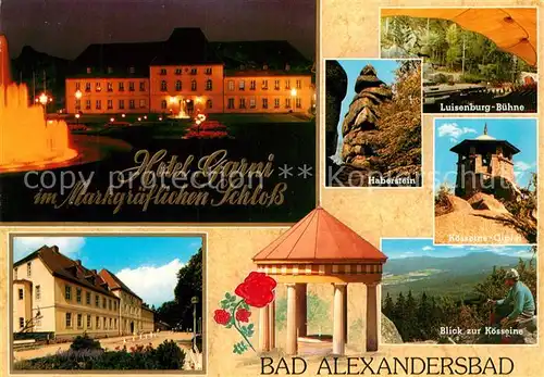 AK / Ansichtskarte Bad_Alexandersbad Hotel Garni Markgraeflichen Schloss  Bad_Alexandersbad
