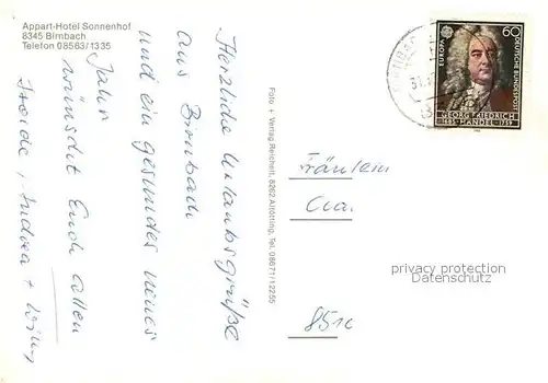 AK / Ansichtskarte Birnbach_Rottal Appart Hotel Sonnenhof Birnbach Rottal