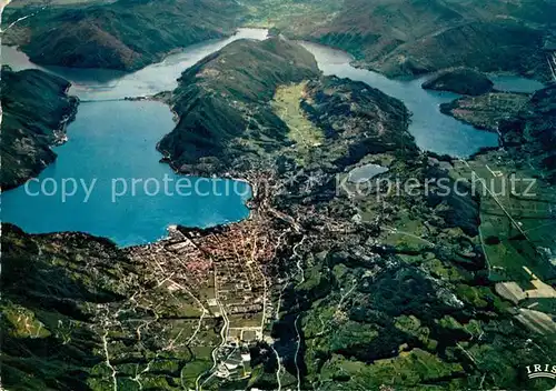 AK / Ansichtskarte Lugano_TI Fliegeraufnahme Lugano_TI