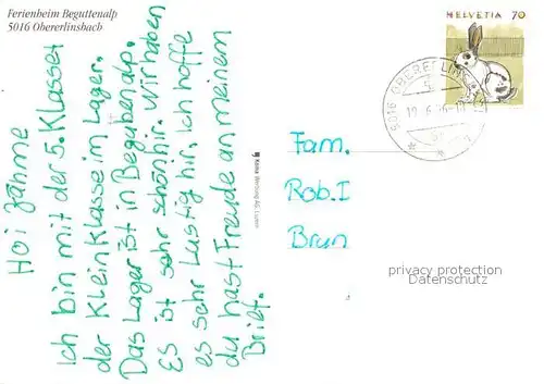 AK / Ansichtskarte Obererlinsbach Ferienheim Beguttenalp Obererlinsbach