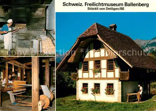 AK / Ansichtskarte Hofstetten_Brienz Freilichtmuseum Ballenberg Stoeckli Holzbackofen Webstuhl Hofstetten_Brienz