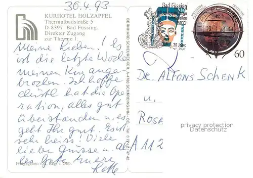 AK / Ansichtskarte Bad_Fuessing Kurhotel HOlzapfel Bad_Fuessing