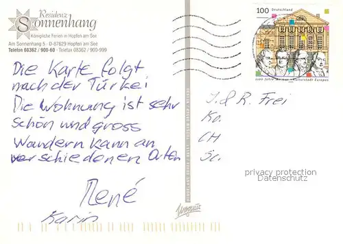 AK / Ansichtskarte Hopfen_See Residenz Sonnenhang Hopfen_See