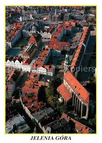 AK / Ansichtskarte Jelenia_Gora_Hirschberg_Schlesien Fliegeraufnahme Altstadt Jelenia_Gora