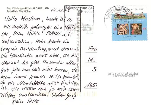 AK / Ansichtskarte Reinhardshausen Fachklinik Alte Muehle Reinhardshausen