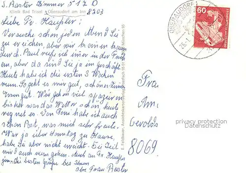 AK / Ansichtskarte Oberaudorf Klinik Bad Trissl Oberaudorf