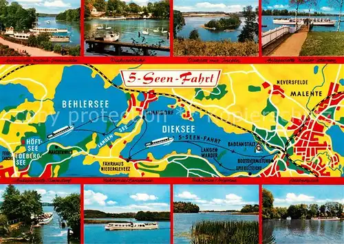 AK / Ansichtskarte Malente Gremsmuehlen 5 Seen Fahrt Diekseebucht Anlegestelle  Malente Gremsmuehlen